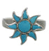 Southwest Turquoise Sun Silver Ring Size 8-1/2 CX52092